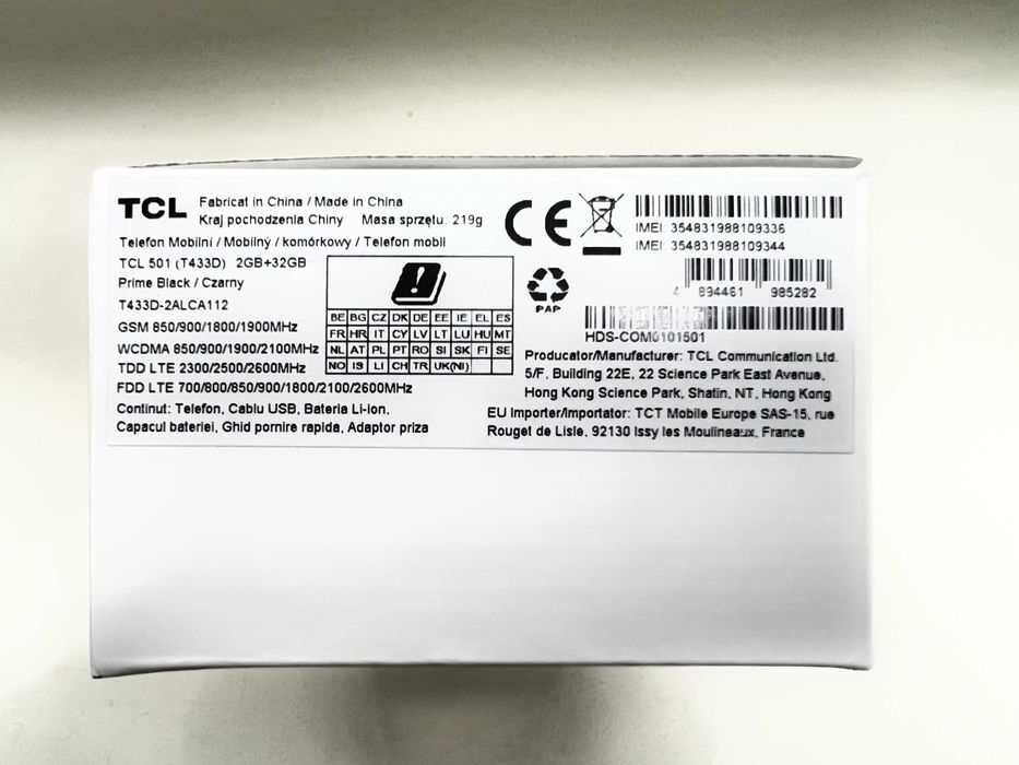 Telefon mobil TCL 501 2GB RAM, 32GB 4G Prime Black - Nord