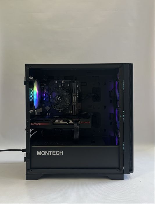 Гаранция! Геймърски компютър AMD Ryzen 5 5500 AMD RX 7600 8GB 16GB Ram