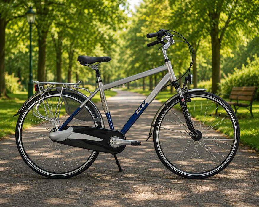 Градски велосипед Leader Elegant 28 Nexus City Bike Silver Blue