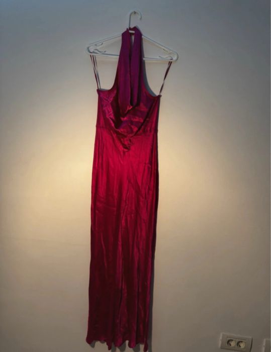 Rochie lunga satinata cu spatele gol, marimea M, Zara