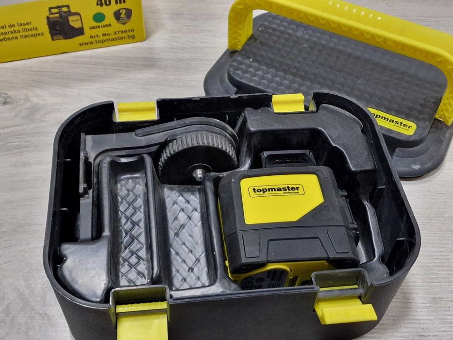 Лазерен нивелир Topmaster 1x3D TMP / 40м, зелен лъч