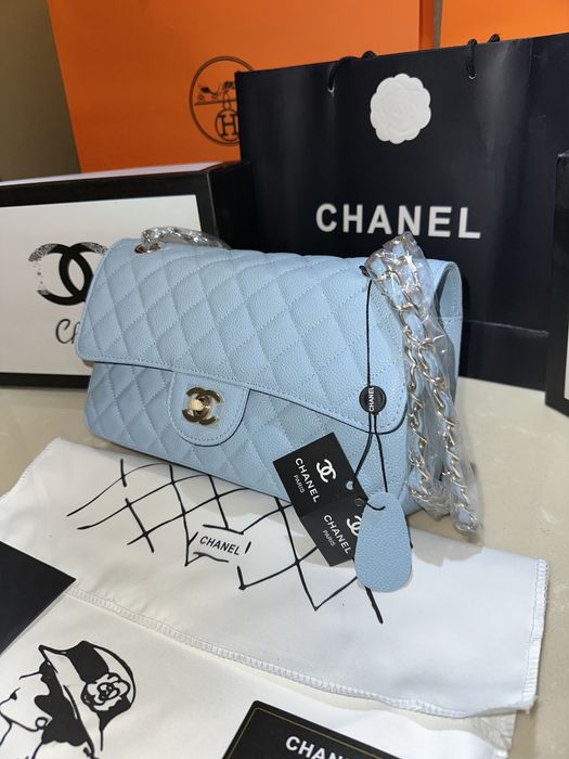 Geanta Chanel 26 cm blue/white/black/red/green Gold/Silver