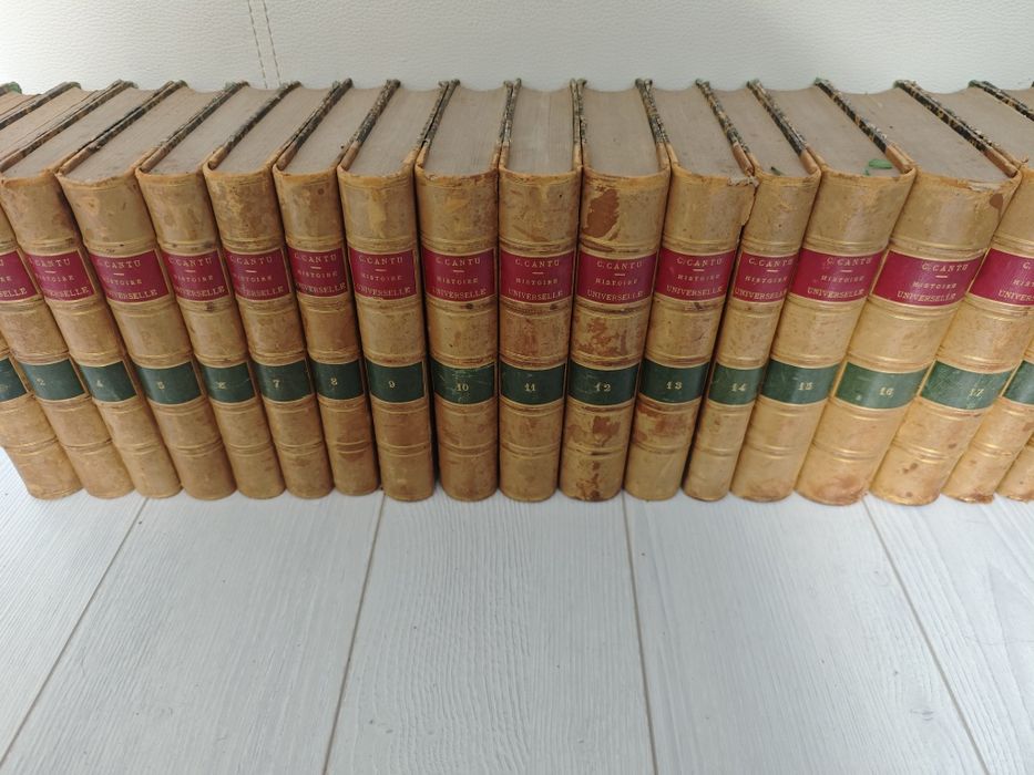 Set Istoria Universala, Cesar Cantu,1867, 18 vol, franceza,RAR