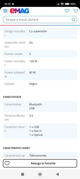 Vând soundbar Akai 2.1