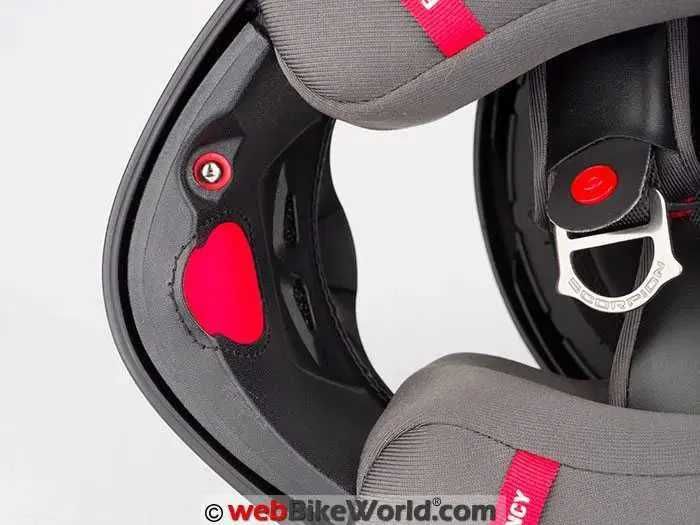 Мото каска SCORPION EXO -1500 AIR SLEEK Red/Black,вградени очила