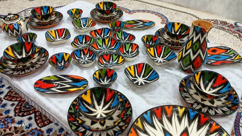 Миллий сопол буюмлар сервис,лаган,вазалар