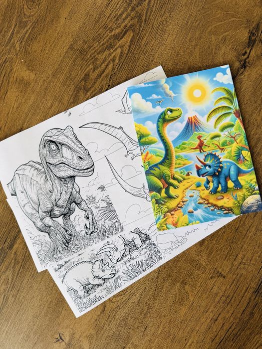 Персонализирани книжки за оцветяване на тема Динозаври Динозавър