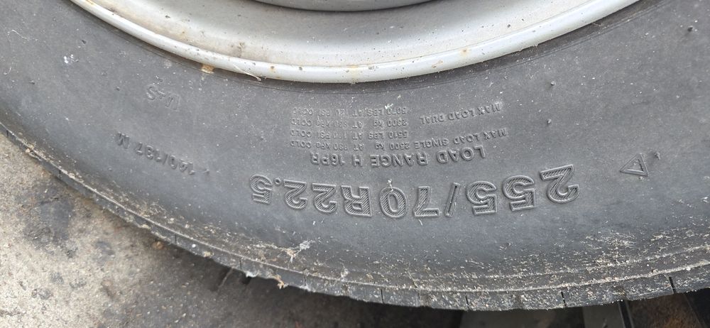 Anvelopa cu janta second 255/70/R22,5