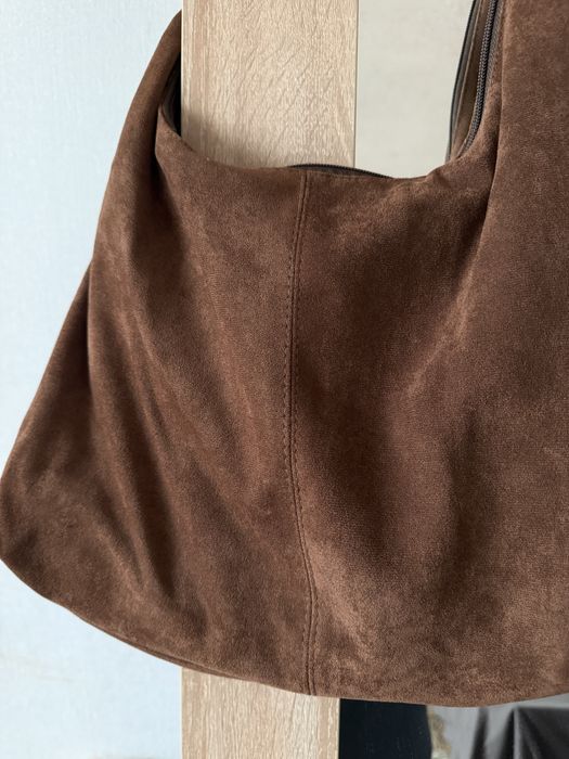 Сумка замшевая коричневая
