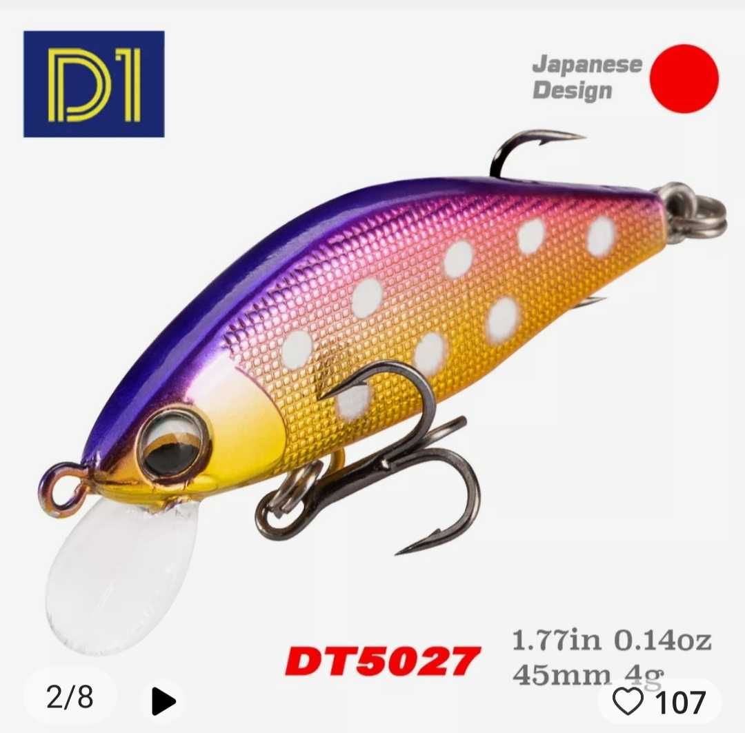 Воблери за пъстърва за бързотечаща вода 45mm, 4.0gr, 4,5cm trout lure ...