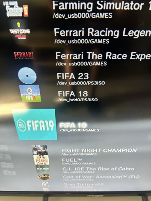 PS3 modat HEN / 2 manete + 96 jocuri