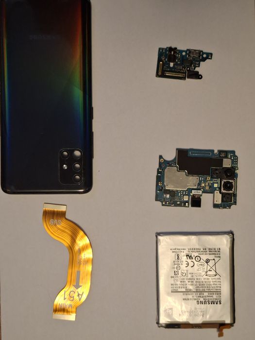 Piese Samsung A51 baterie , capac,mijloc, placa ,cutie ,banda flex