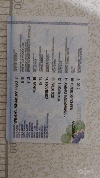 Matiz sotiladi 2012 yil yoki vikub beriladi