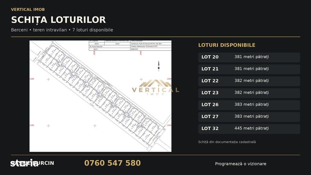 Terenuri intravilane Berceni | Rate 12 luni | De la 26.670 €