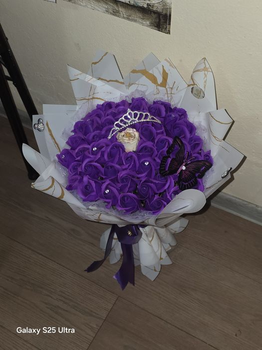 Buchet trandafiri din săpun