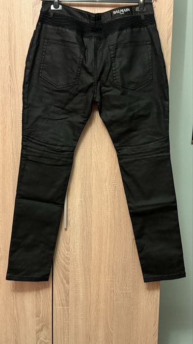 Blugi skinny Balmain Biker Jeans  - waxed- marimea 35 fit 32-33