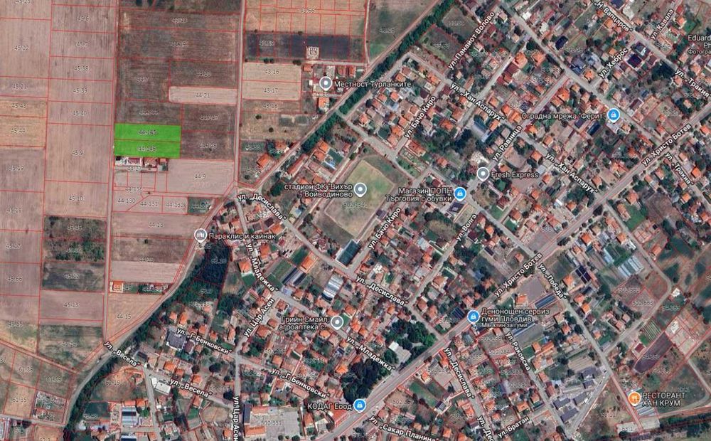 Парцели за жилищно строителство – с. Войводиново, обл. Пловдив