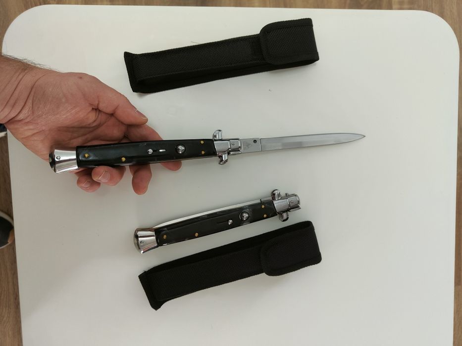 Briceag italian negru , nou sigilat 34cm (Stileto cuțit Italian)