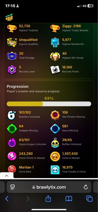 Аккаунт Brawl stars
