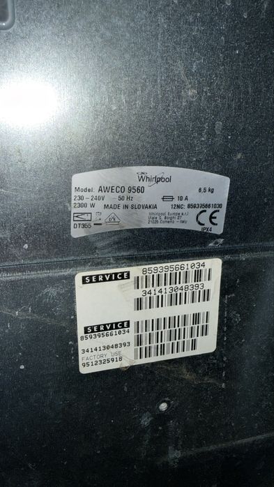 Whirlpool AWECO 9560 -ряботи за части или ремонт.