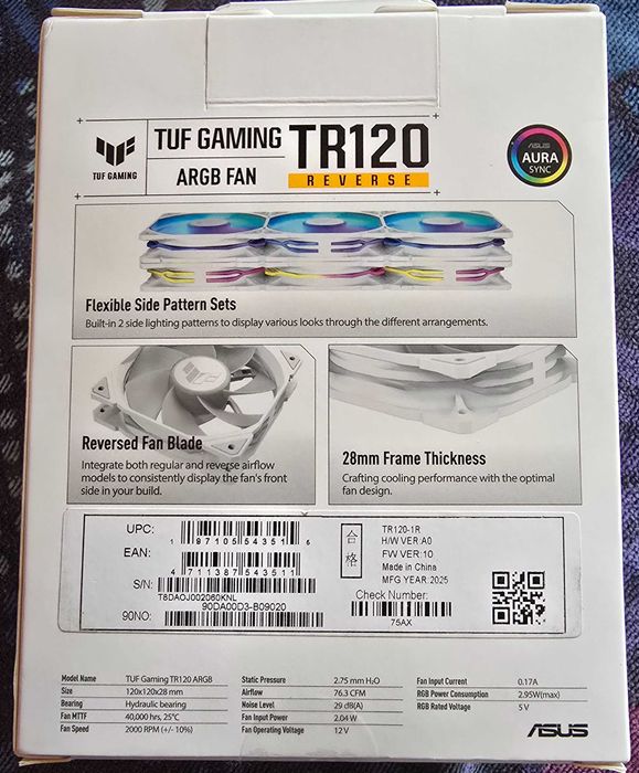 Kit 3xCooler ASUS TUF Gaming TR120 Sigilat!