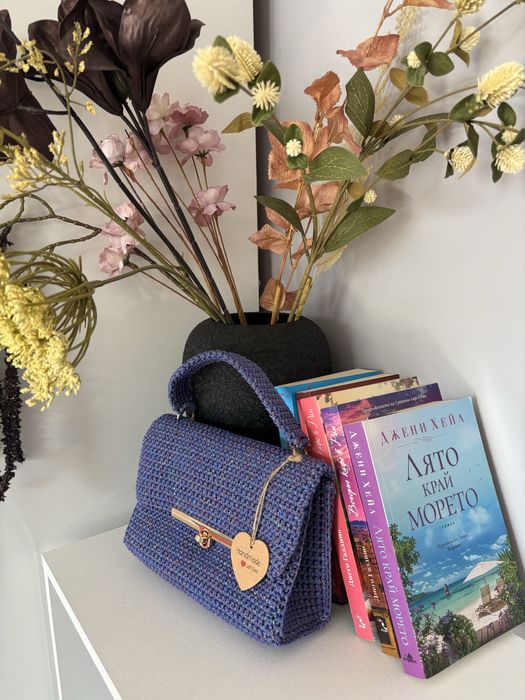 Претени чанти от памучно и полиестерно макраме