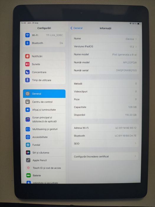 iPad generația 8