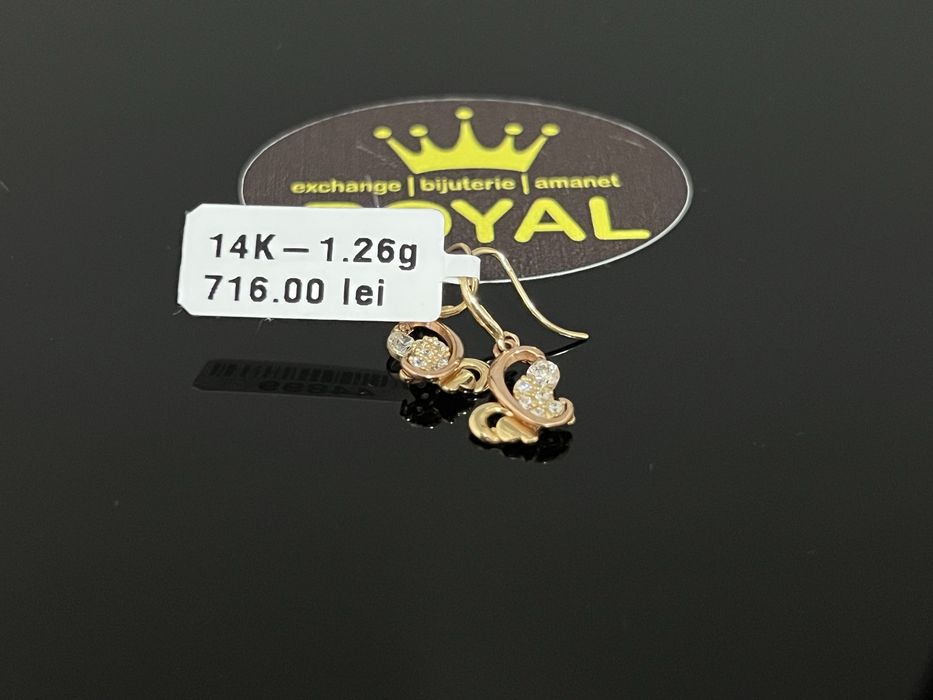 Bijuteria Royal CB : Cercei aur 14k 1,26 grame