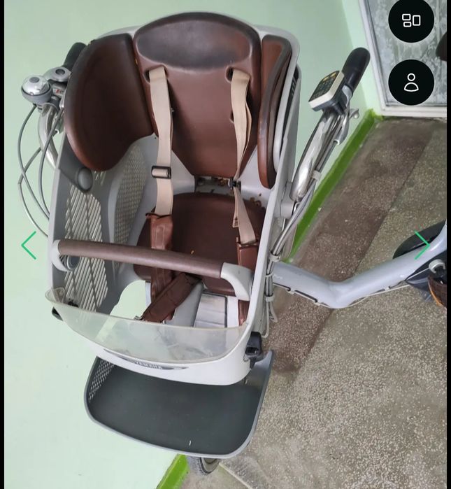 Bicicleta electrica Yamaha cu scăunel pentru copii