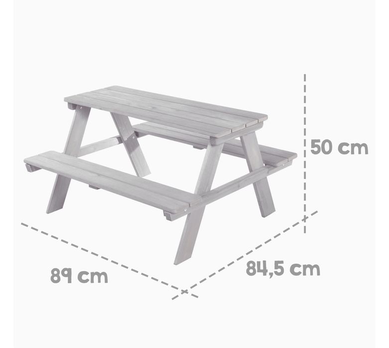 Градинската сива маса за пикник Roba за деца