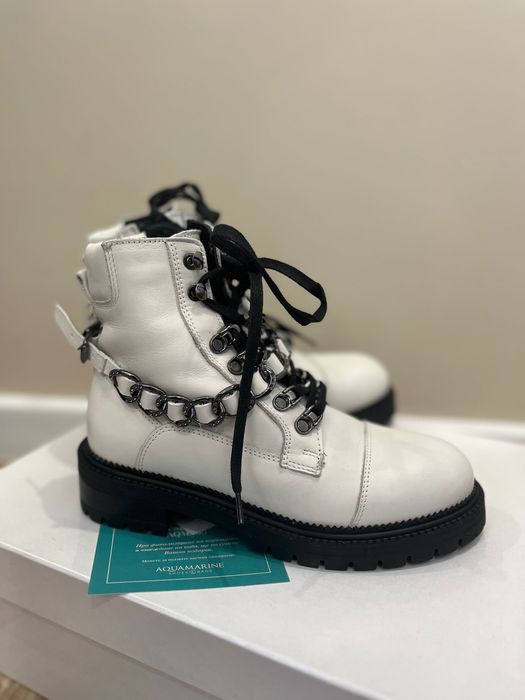 Бели боти AQUAMARINE естествена кожа