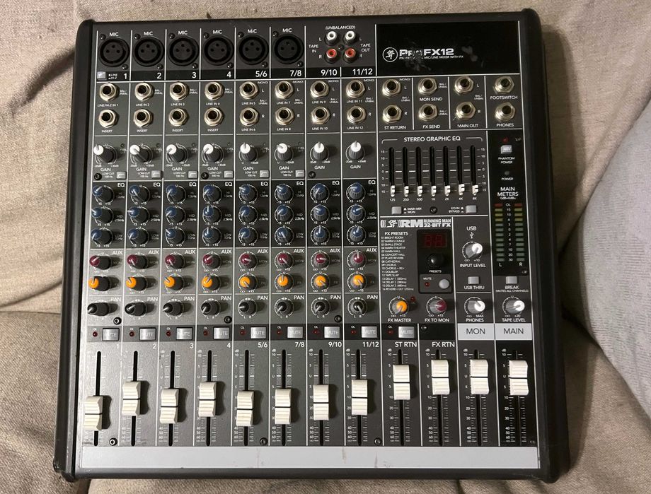 Mixer audio Mackie ProFX12v2 USB efecte 12 canale perfect functionabil
