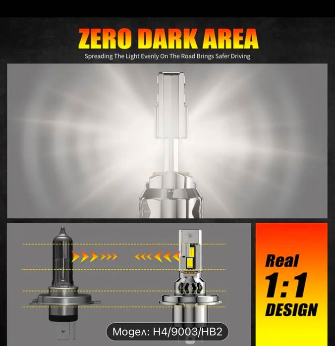 Лед крушки Н4 чисто нови