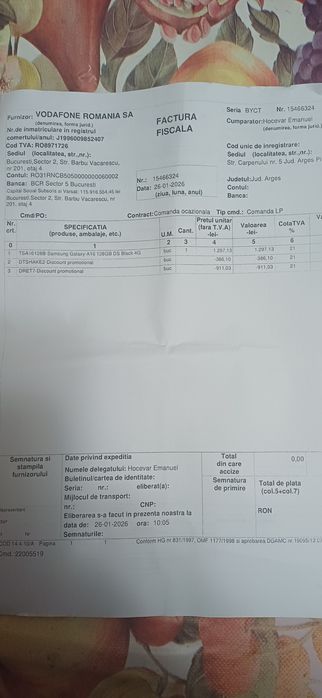 Samsung Galaxy A 16 4G cu Factura
