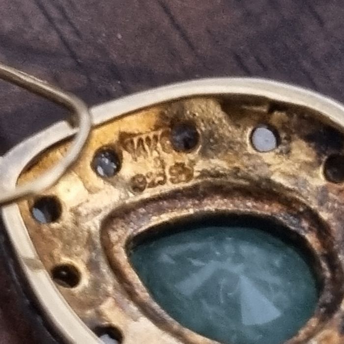 Cercei antici aur ,argint diamante