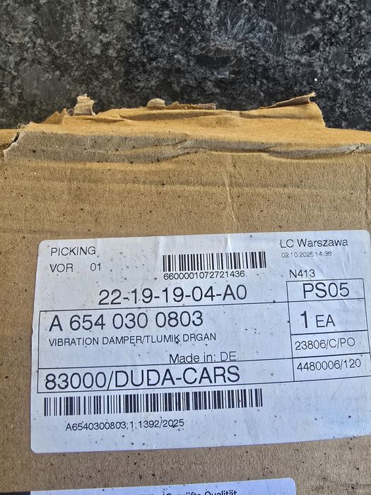 Fulie vibrochen mercedes 2.0d w447 w213 etc cod A6540300803