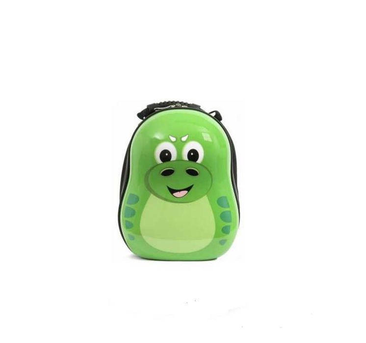 Комплект куфар и раница Дино, За деца, Зелен