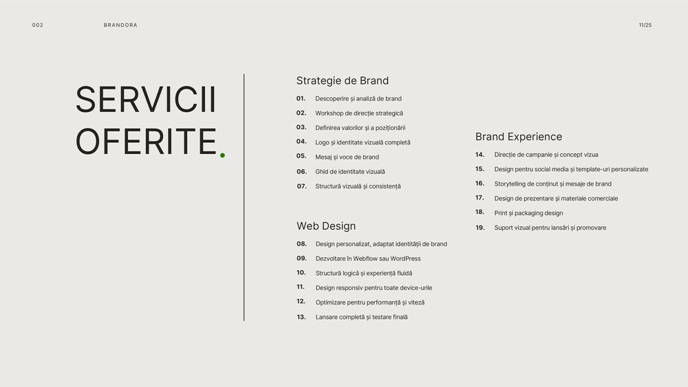 Ofer Servicii de Branding, Logo Design și Web Design