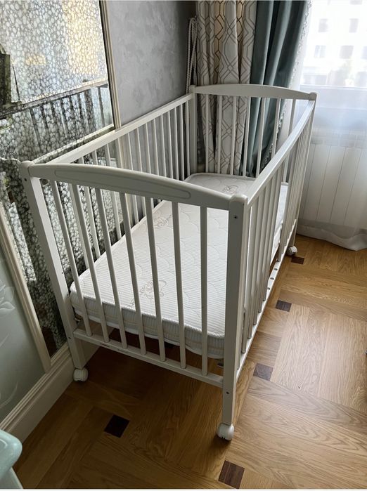 Детская манеж белое дерево