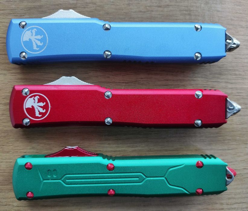 Автоматичен нож Microtech ultratech / 3 цвята , черно острие /