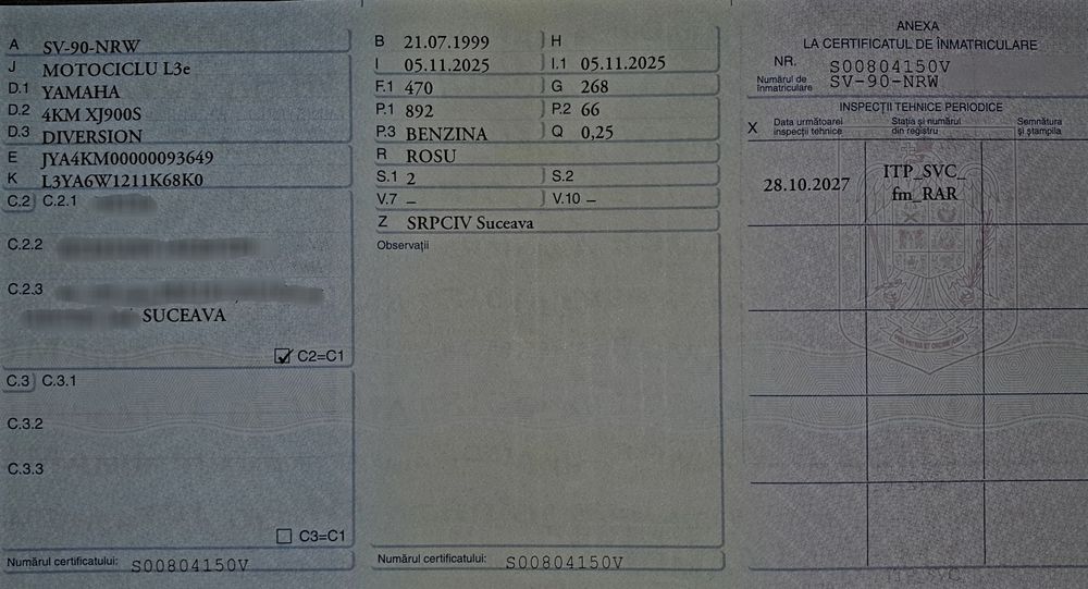 Yamaha XJ 900 Diversion, cardan 1999