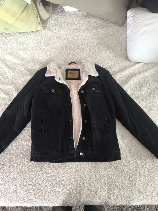 Geacă denim FB Sister îmblănită neagră – mărimea S