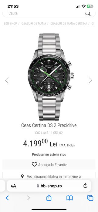 Ceas Certina Precidrive DS2