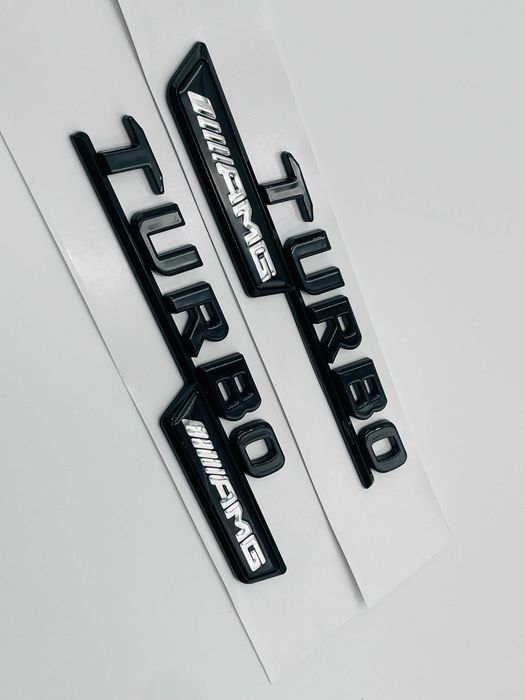 Embleme Compatibile Mercedes turbo AMG negru