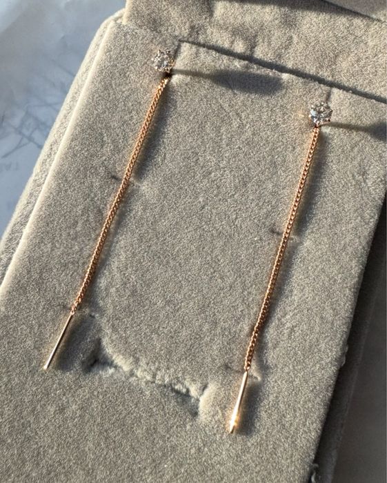 Золотые серьги продевки