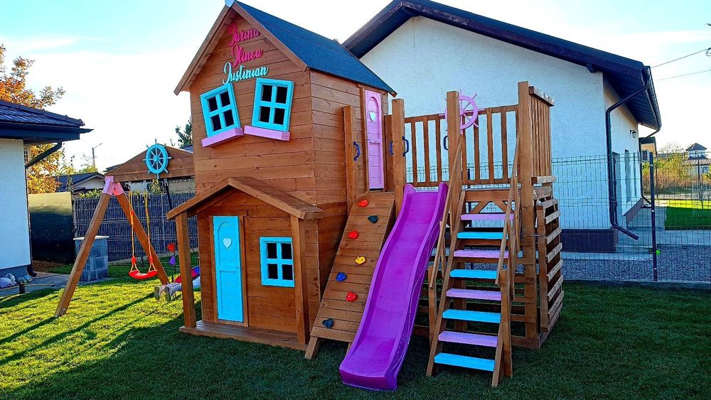 Loc de joaca, Casute copii, Casute gradina, Tobogan