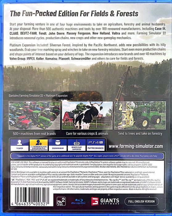 Farming Simulator 22 Platinum Edition PS4 / PS5