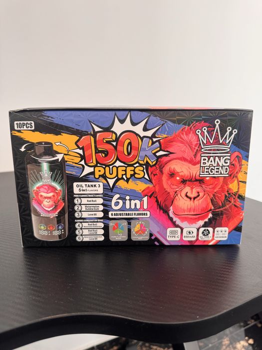 Vape 150k puffs Bang Legend pachet x3 bucati