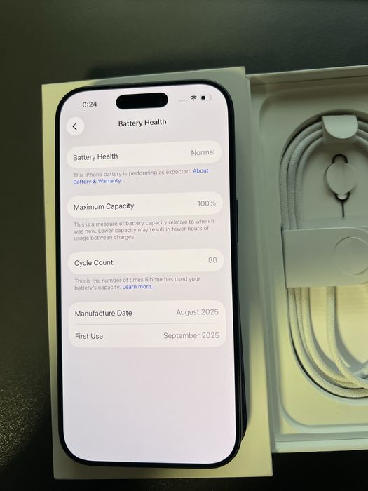 Iphone 17 Pro 256GB 100% battery