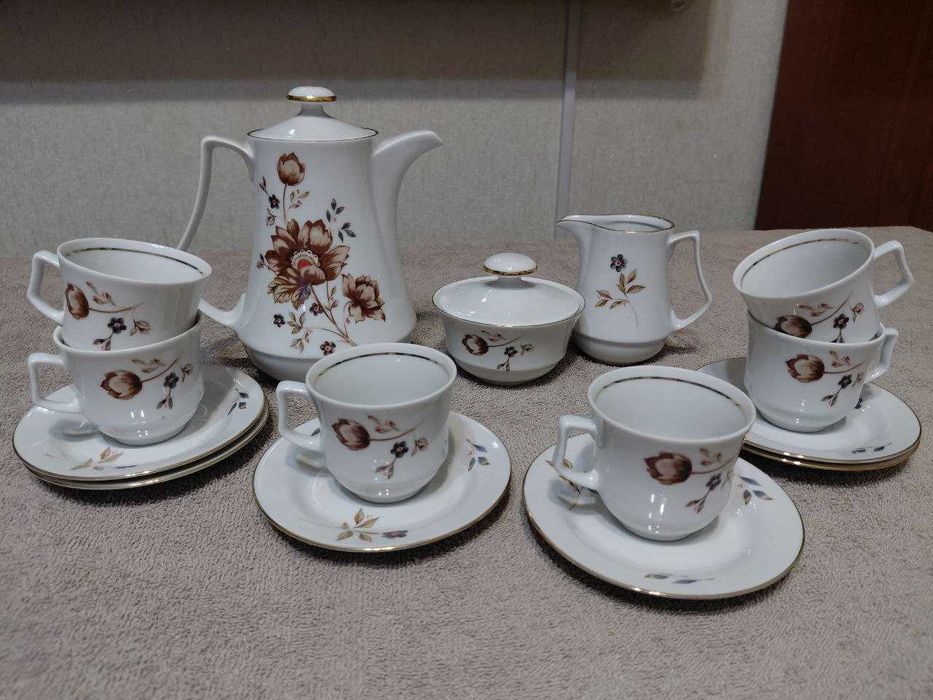 Новый немецкий кофейный сервиз на 6 персон (ГДР)